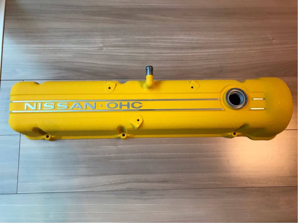 ■■■塗装代金 プロ仕上げ L6 黄結晶塗装 ヘッドカバー エンジンカバー タペットカバー ハコスカケンメリ ジャパン HS30 S30 S31 L28 L型拍卖