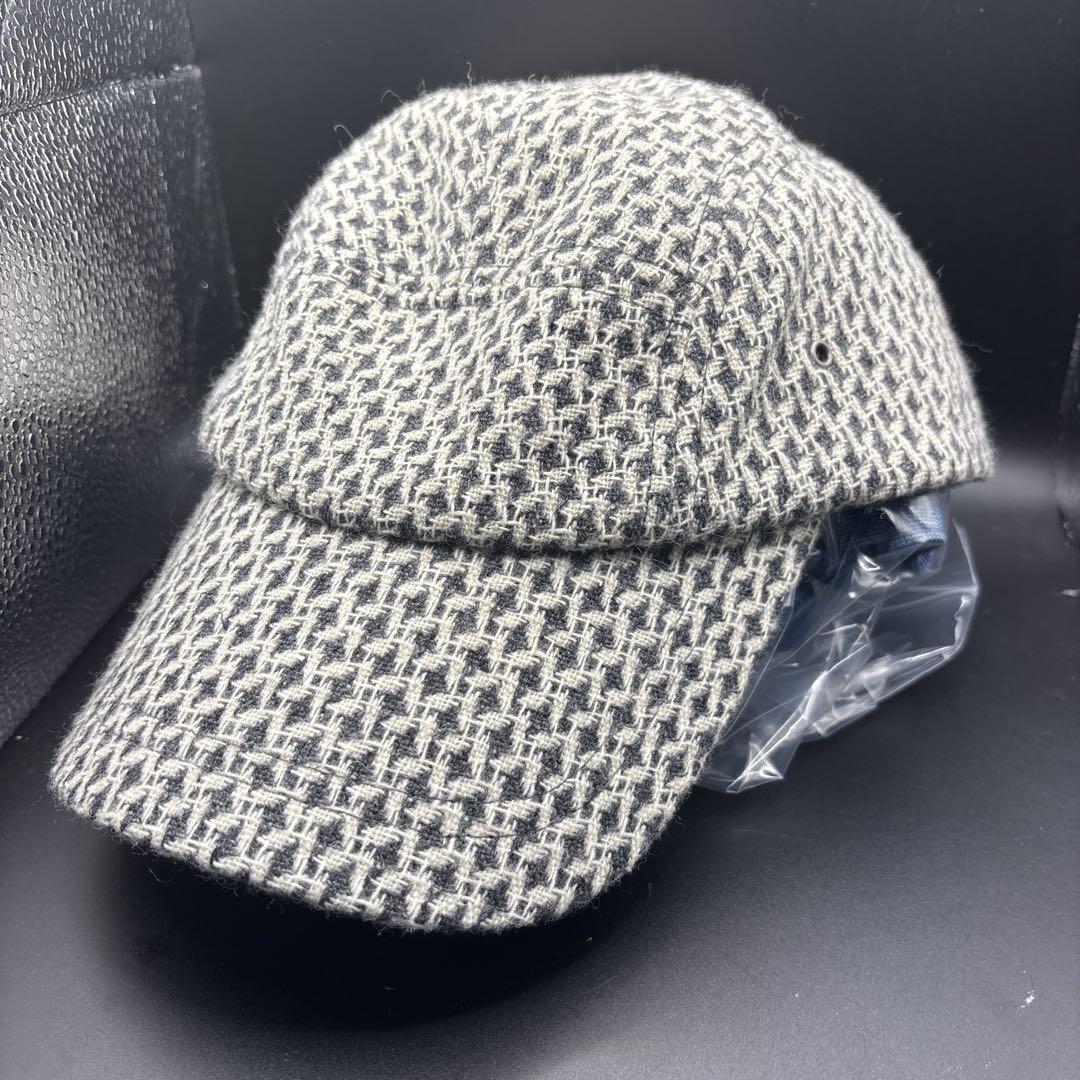 グレーとブラックのツイードワークキャップ拍卖