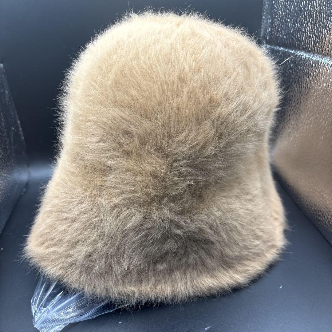 ファー素材 ベージュ バケットハット フリーサイズ拍卖