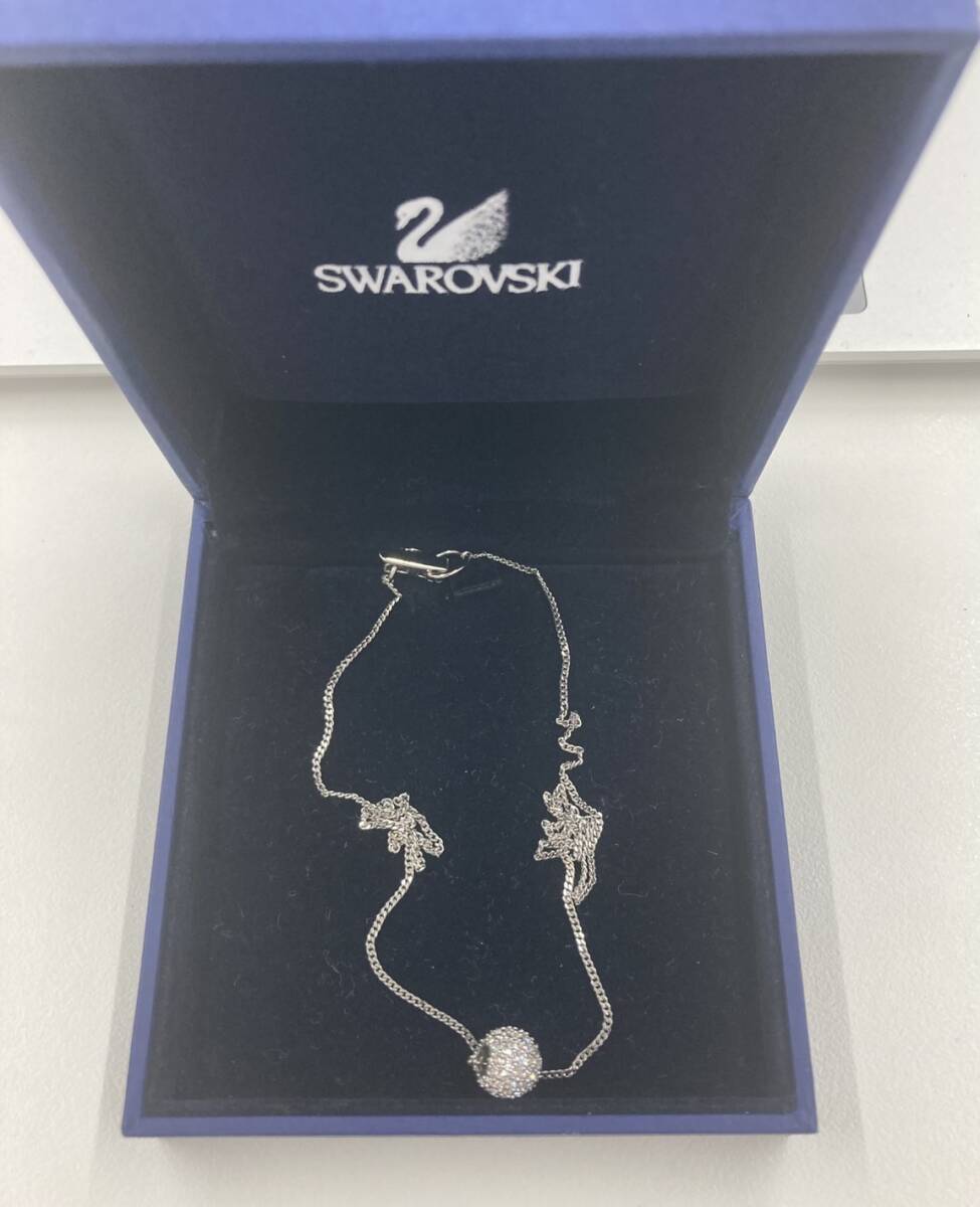 1円~ スワロフスキー クリアパヴェボール ペンダント クリスタル 箱あり BJ04-1655拍卖
