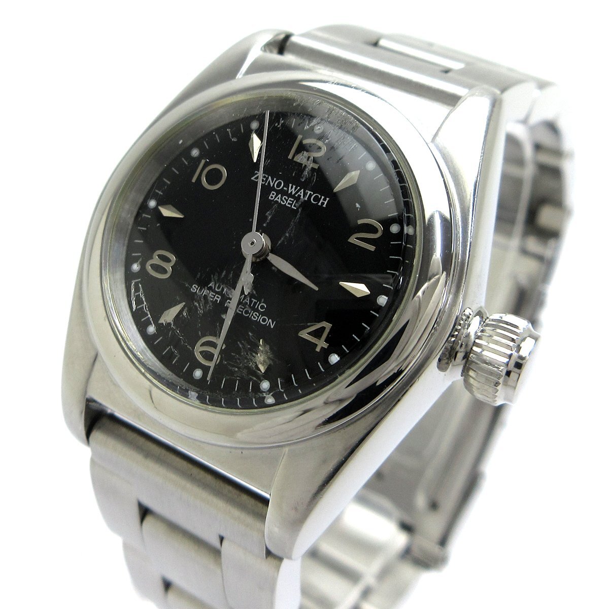 ゼノウォッチ オートマチック レディース 黒文字盤 ZNB-002 時計 ZENO-WATCH BASEL 自動巻き 婦人 希少拍卖