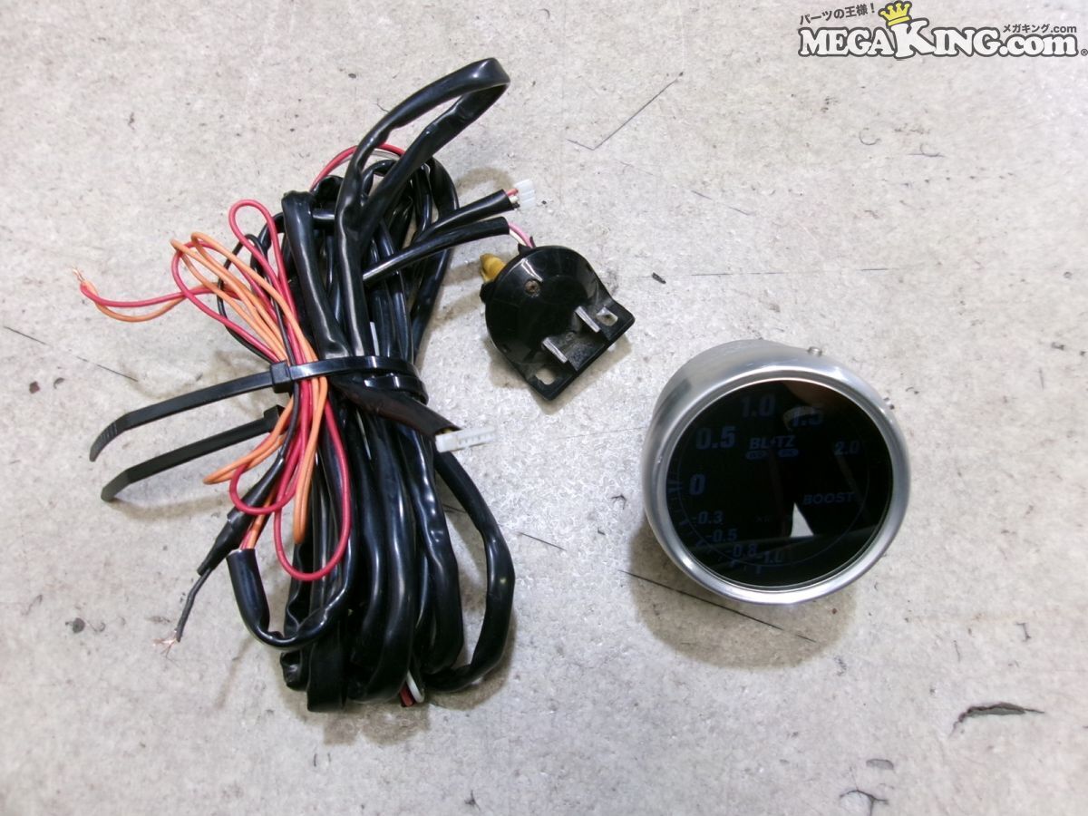 BLITZ ブリッツ メーター ブースト計 60φ 追加メーター 黒 ブラック系 点灯OK / 4KS7-1436拍卖