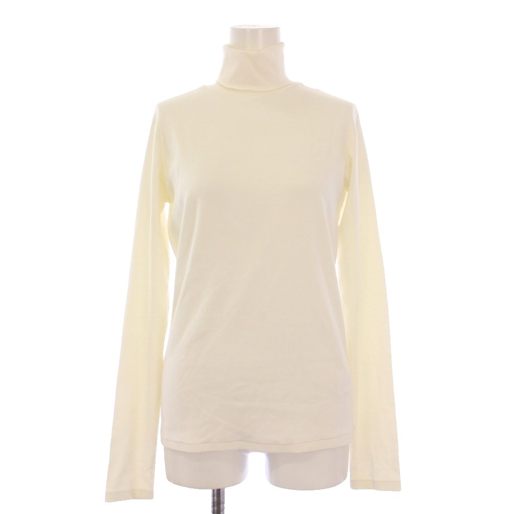 ミューズ ドゥーズィエム クラス MUSE de Deuxieme Classe JERSEY RIB ジャージーリブタートル ニット 長袖 ロゴ F 白 22070520410030拍卖