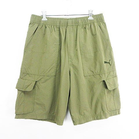 プーマ PUMA カーゴパンツ ボトムス ハーフパンツ ロゴ ストレッチ O カーキ スポーツウェア ※EKM メンズ拍卖