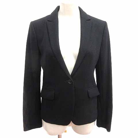 アンタイトル UNTITLED テーラードジャケット 総裏地 ウール 2 M 黒 ブラック /YK レディース拍卖