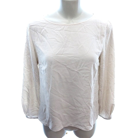 インディヴィ INDIVI シャツ ブラウス 長袖 38 M ピンクベージュ /AU レディース拍卖