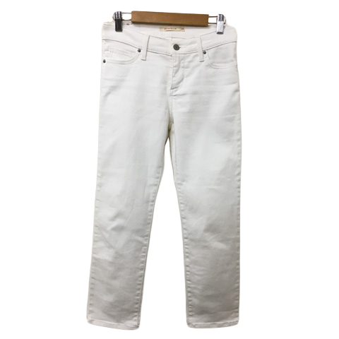 リーバイス Levi's パンツ デニム ジーンズ スキニー クロップド ジップフライ W25 白 ホワイト レディース拍卖