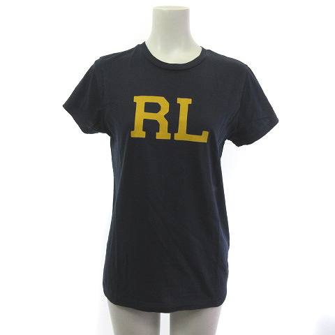 ポロ ラルフローレン POLO RALPH LAUREN Tシャツ カットソー RL ロゴ 半袖 ネイビー 紺 XS レディース拍卖