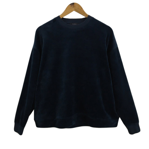 レイジブルー RAGEBLUE トレーナー カットソー プルオーバー クルーネック ベロア調 無地 長袖 S 紺 緑 ネイビー グリーン メンズ拍卖