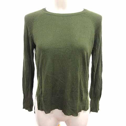 ザラ ZARA KNIT ニット 長袖 長袖 S 緑 グリーン /YK レディース拍卖