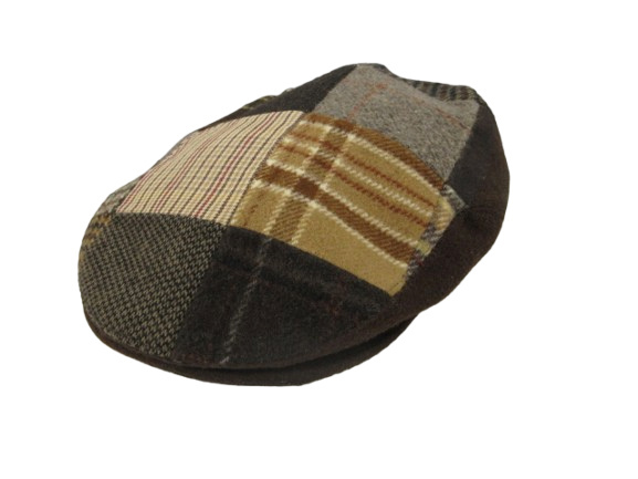 ブルックスブラザーズ BROOKS BROTHERS ハンチング帽 ツイード パッチワーク ブラウン系 XL 帽子 メンズ拍卖