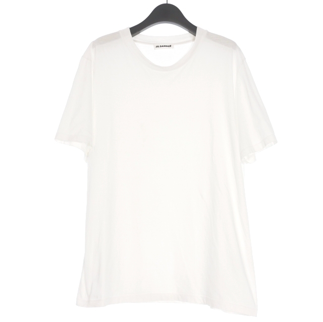 ジルサンダー JIL SANDER 無地 クルーネックTシャツ カットソー 半袖 L ホワイト 白 JSMU706020 国内正規 メンズ拍卖