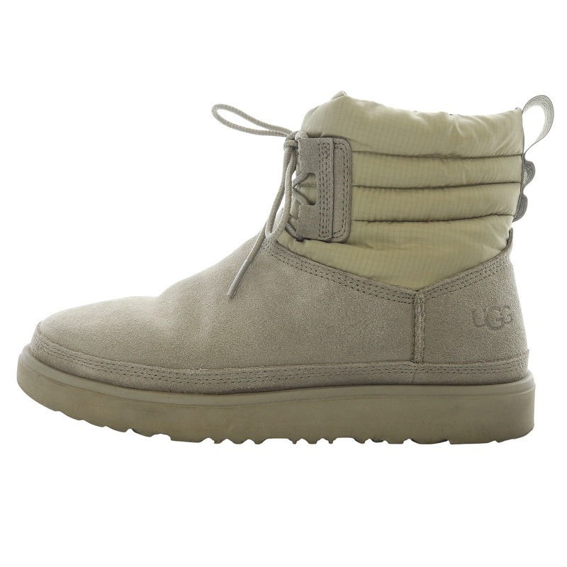 アグ オーストラリア UGG australia Classic Mini Lace-Up Weather ブーツ ショート ロゴ 25cm グレージュ 1120849 /SR8 レディース拍卖