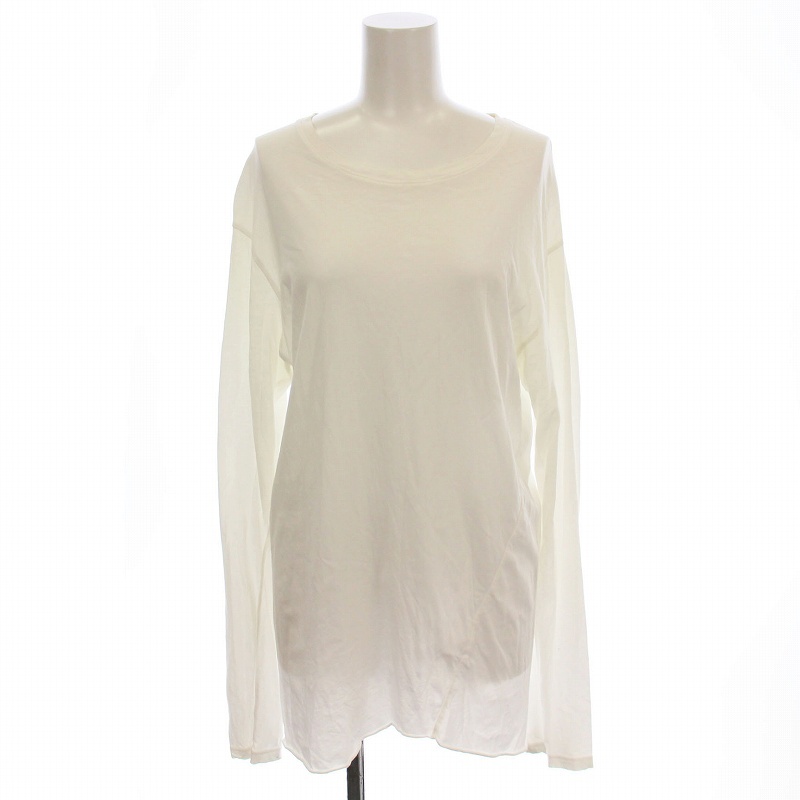 エーピーストゥディオ AP STUDIO ロンT カットソー 20-070-586-2030 長袖 Tシャツ 無地 F 白 ホワイト拍卖