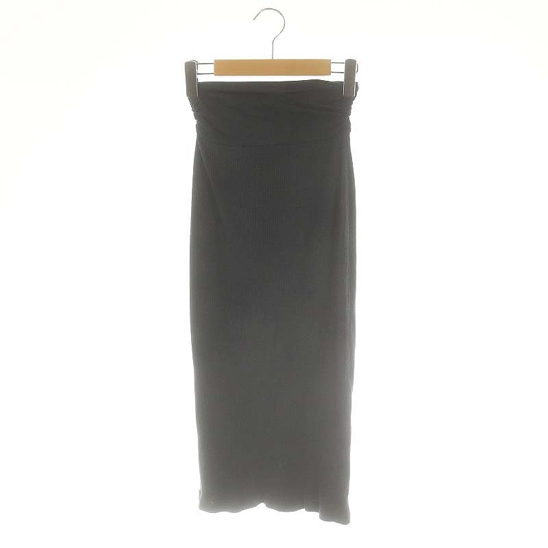 ジェームスパース JAMES PERSE コットンリブジャージー ミディタイトスカート 0 チャコールグレー /CX ■OS レディース拍卖