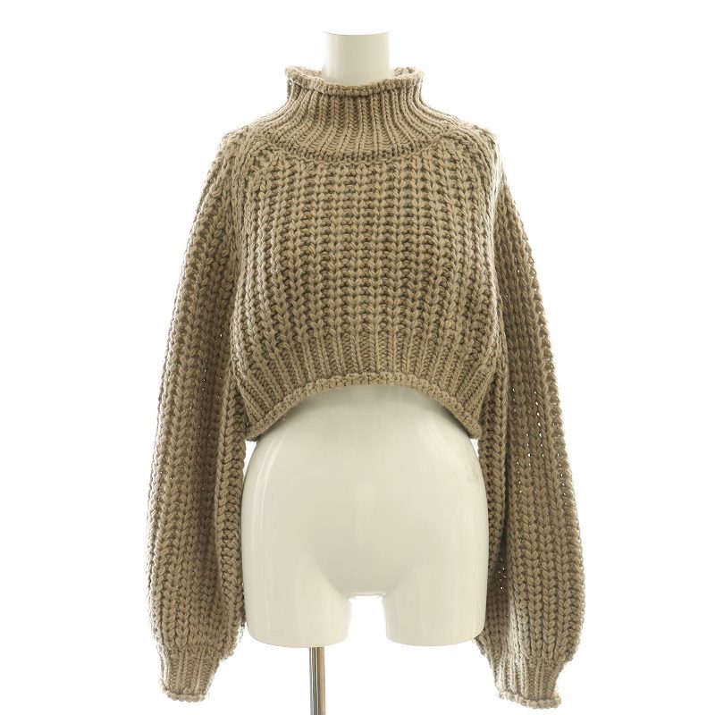 スナイデル SNIDEL ローゲージショートニットプルオーバー セーター ショート F グレージュ /AQ ■OS レディース拍卖