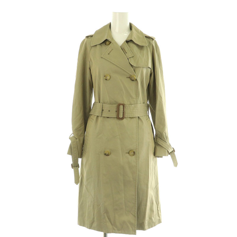 ドゥーズィエムクラス DEUXIEME CLASSE トレンチコート スプリングコート 裏地シルク ベルト付 カーキ /MY ■OS レディース拍卖