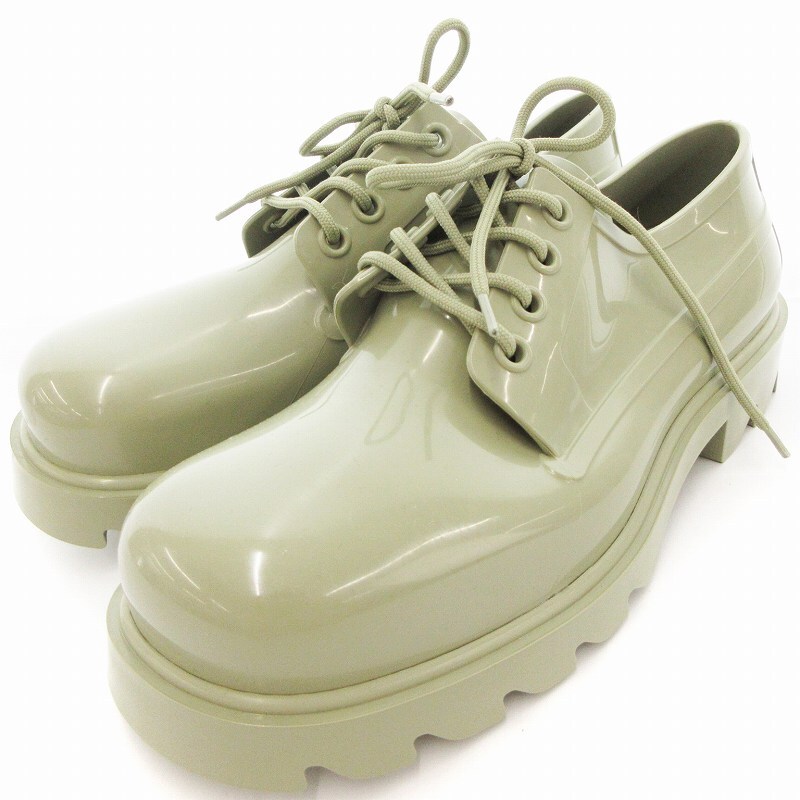 ボッテガヴェネタ BOTTEGA VENETA ストライド レースアップシューズ ダービー ラバー 42 カーキ /UO ■GY19 メンズ拍卖