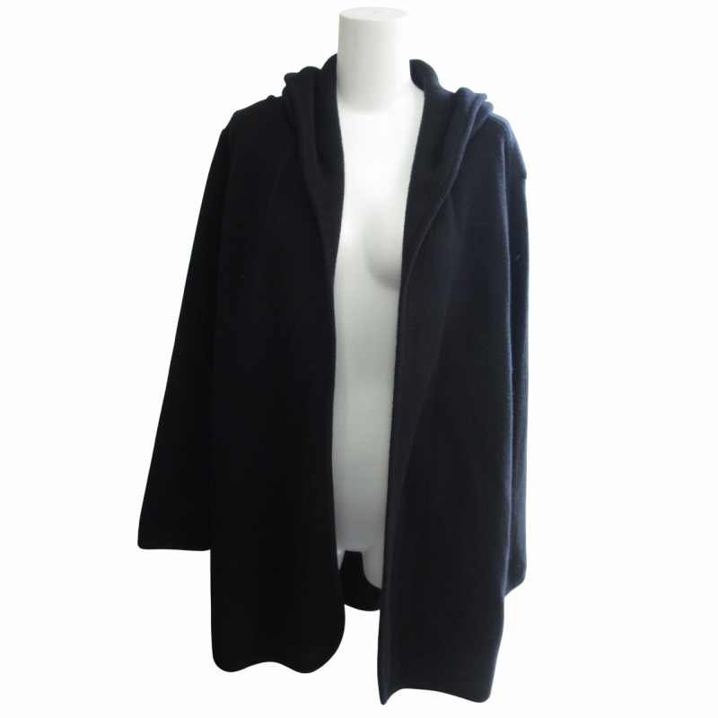 フォクシー ブティック FOXEY BOUTIQUE 18年 37651 Cardigan Half Tone ロングカーディガン コットンカシミヤ ブラック F フリーサイズ拍卖