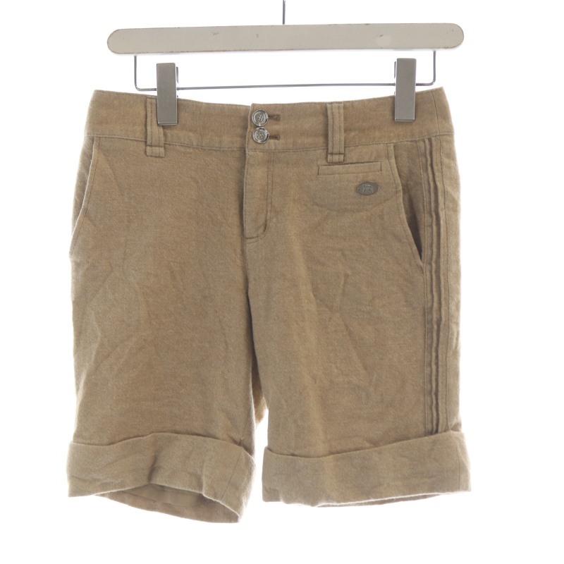 バーバリーブルーレーベル BURBERRY BLUE LABEL ショートパンツ ハーフ ロゴボタン 36 ベージュ FQF90-578-40 /RO レディース拍卖