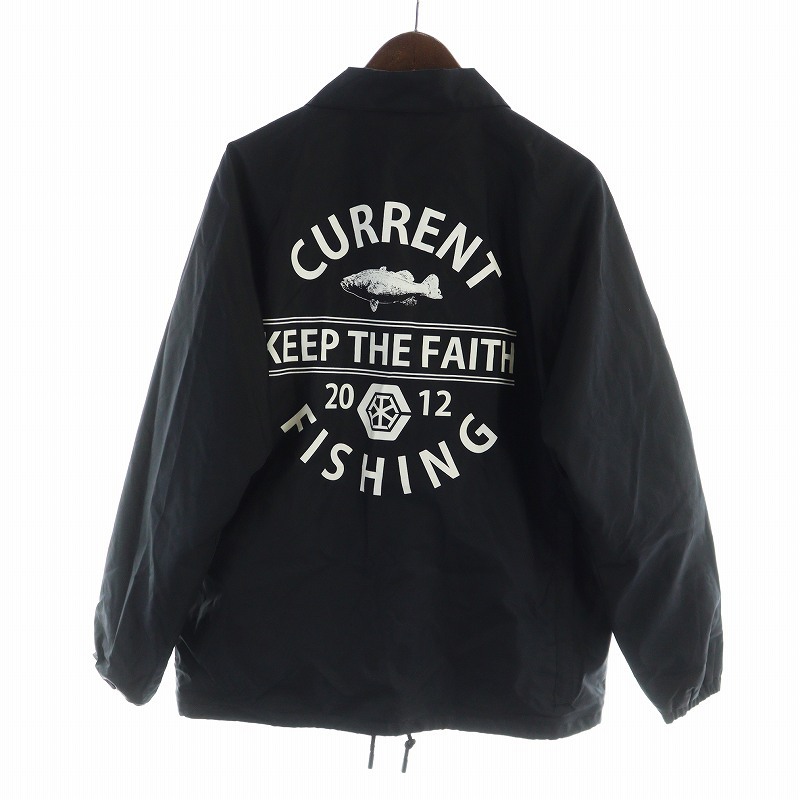 ブルコワークガーメント BLUCO WORKGARMENT コーチジャケット 長袖 ロゴ ジップアップ プリント M 黒 ブラック OL-041-017拍卖