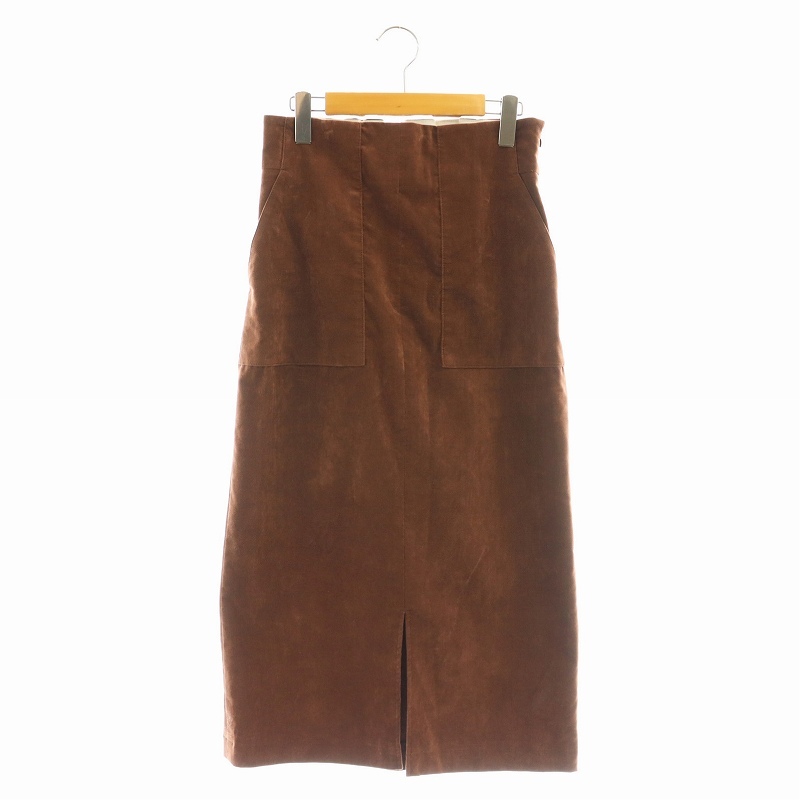 ロペ ROPE 前ポケットハイウエストタイトスカート マキシ ロング 38 茶 ブラウン /AT ■OS レディース拍卖