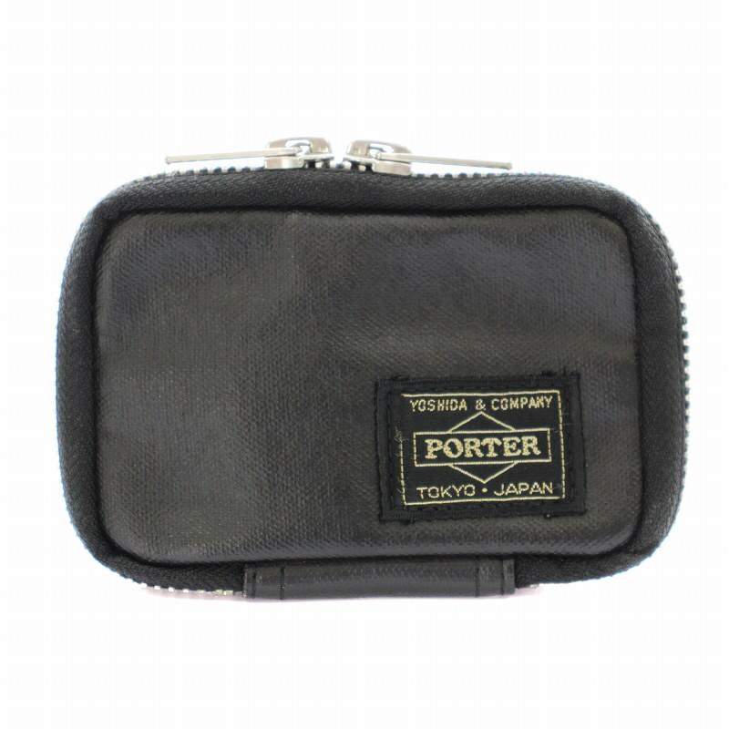 ポーター PORTER 吉田カバン FREE STYLE KEY CASE フリースタイル キーケース ラウンドファスナー ロゴ 黒 ブラック拍卖
