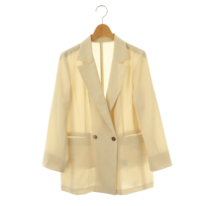 ロートレアモン LAUTREAMONT テーラードダブルジャケット 38 ベージュ /MI ■OS ■AX レディース拍卖