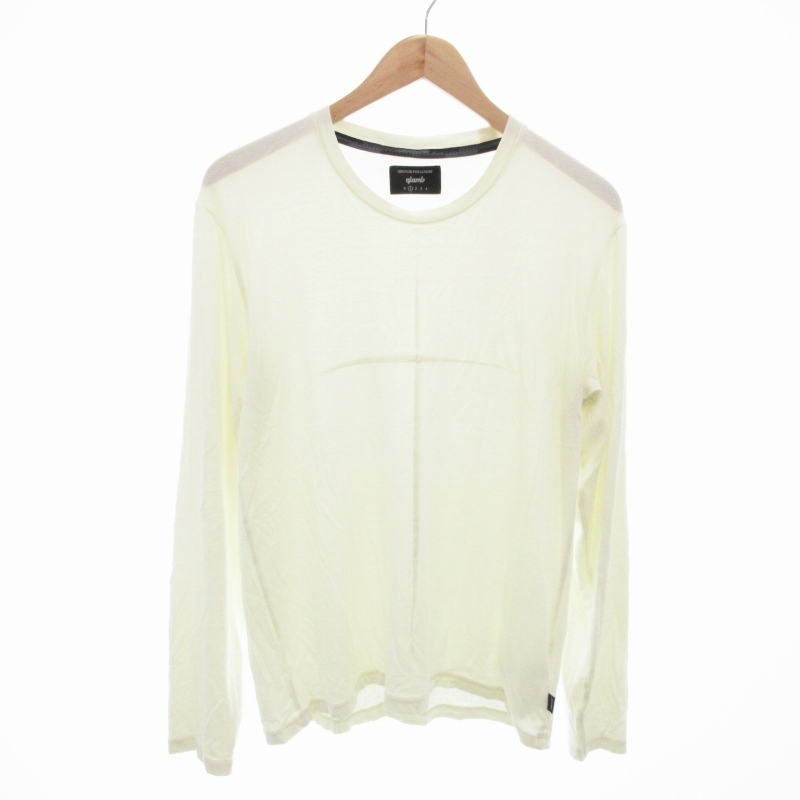 グラム glamb Tシャツ カットソー ストレッチ 長袖 1 S 白 アイボリー GB0319/CS11 /FT メンズ拍卖