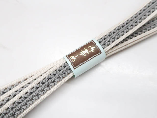 《古美術京松》リサイクル着物 和装小物 未使用品 帯締め 帯締 平組 撚り房 夏物 夏 sok7w06-62拍卖