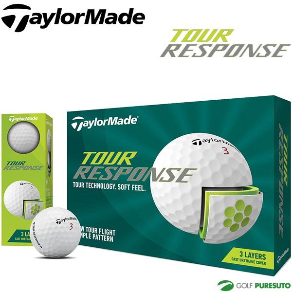 TaylorMade テーラーメイド TOUR RESPONSE ツアーレスポンス ゴルフボール 2022年モデル 1ダース 12球 日本正規品 カラー:ホワイト拍卖