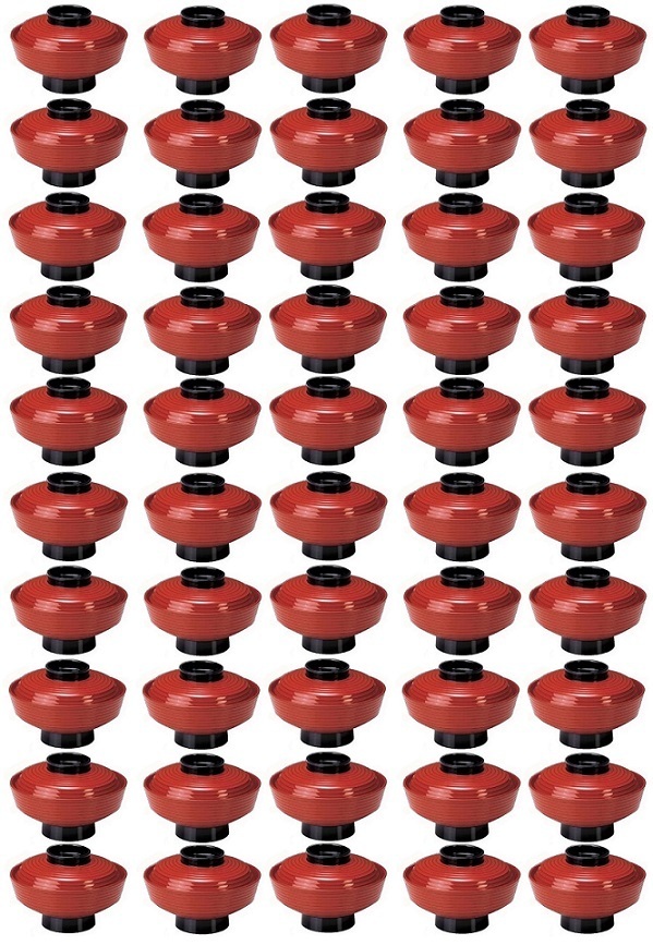 ☆業務用漆器耐熱5.5寸直筋カツ丼朱研出し内朱(約径165X108mm)50個食器洗浄機対応越前塗日本製新品拍卖