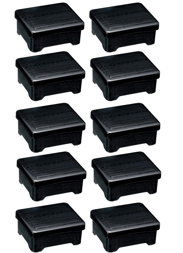 ★業務用漆器耐熱丼重木目黒内朱塗10個うな重・かつ重・天丼重・海鮮重などに食器洗浄機対応越前塗日本製新品拍卖