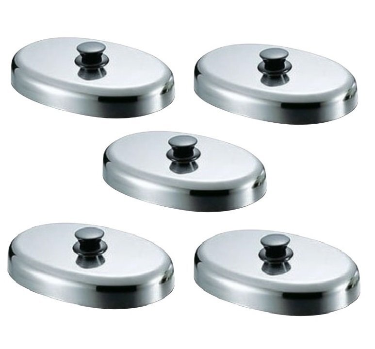 ☆ステーキカバー小判型5個(約277X187X45mm)18-8ステンレス製だから丈夫で長持ち日本製新品拍卖