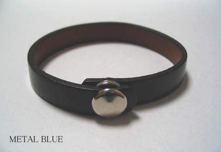 新品即決;イタリー製レザーのブレスレット(バネホックタイプ)BR拍卖