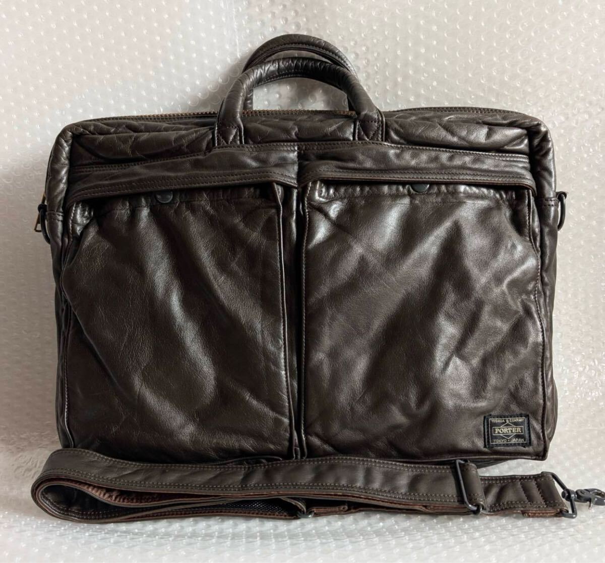 PORTER TANKER 2WAY レザー タンカー ポーター ショルダーバッグ ブリーフケース 拍卖