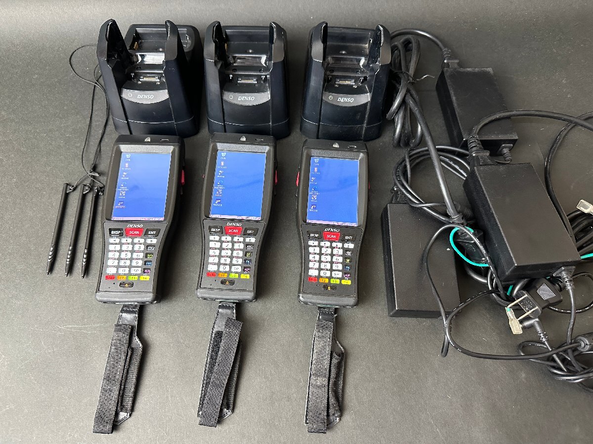 Y517『通電確認済み』3台セット DENSO WAVE ハンディターミナル BHT-1261BWB-CE タッチペン付き 充電器付き 無線LAN・Bluetooth対応モデル拍卖