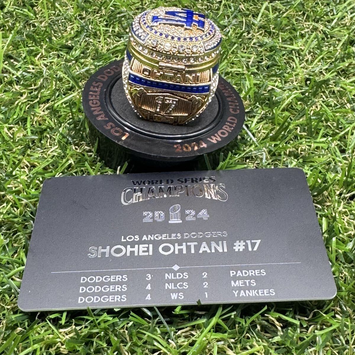 非売品 ドジャース 大谷翔平 MLB 2024 サインプリント セミオーセンティック ワールドチャンピオンリング チャンピオンカード セット 拍卖