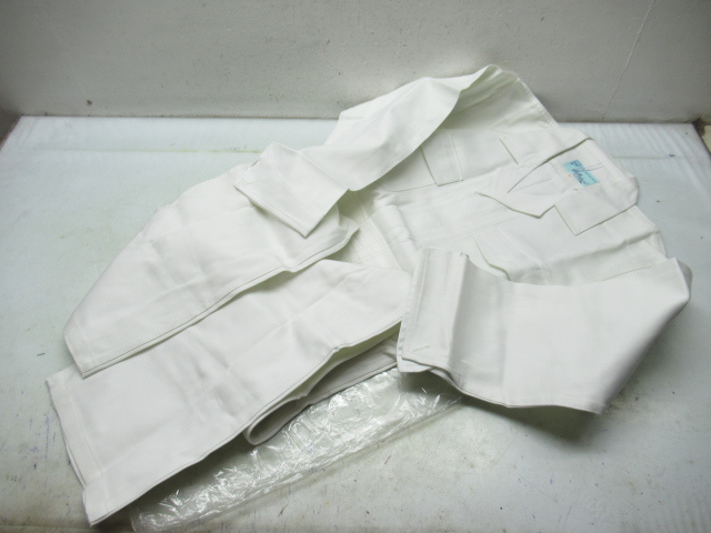 48532 古い 当時物 ホワイト ミドリ 白 つなぎ ツナギ 暴走族 特攻服 未使用 新品 M サイズ 旧車会 旧車 バイク オートバイ Z2拍卖