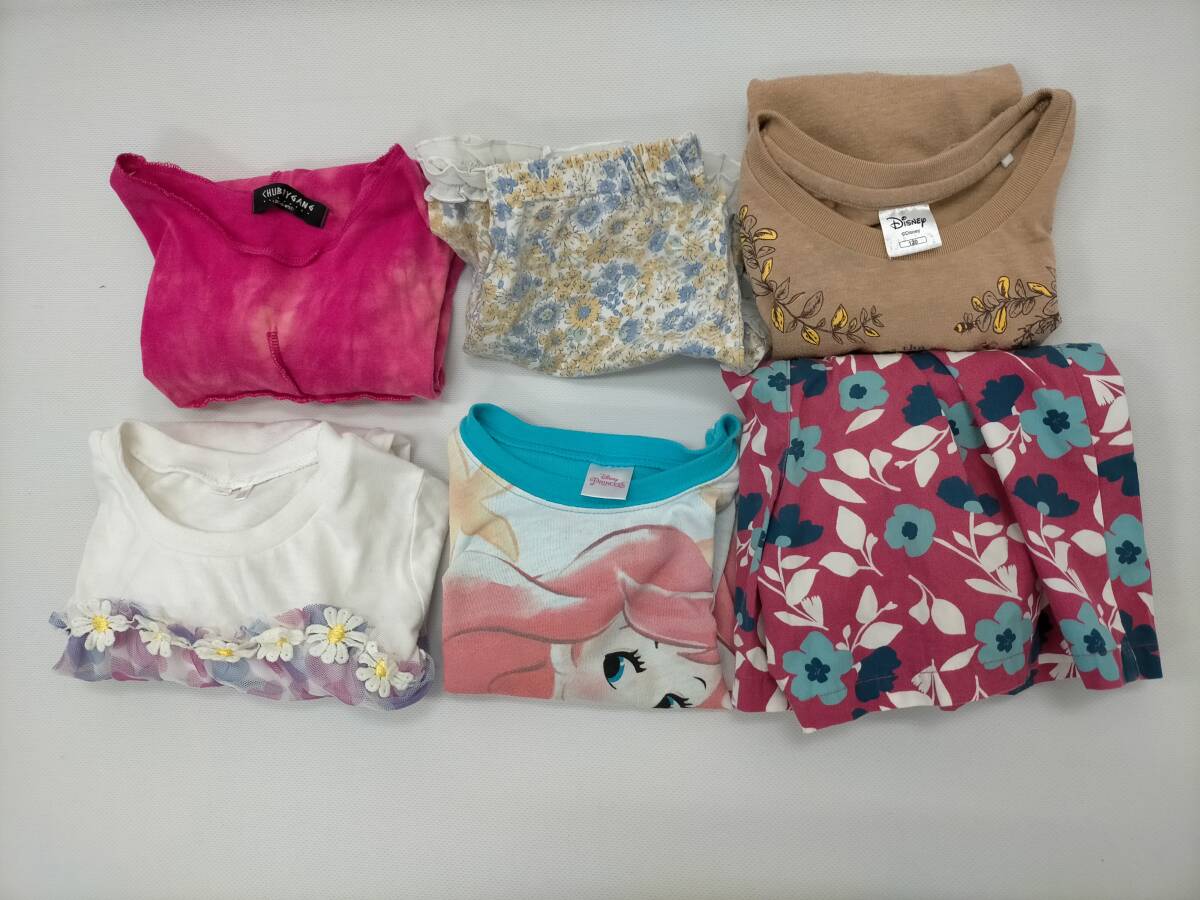 【佐川発送】メーカー複数 女の子用子供服120サイズ6点まとめ売り Tシャツ キュロット パンツ 01拍卖