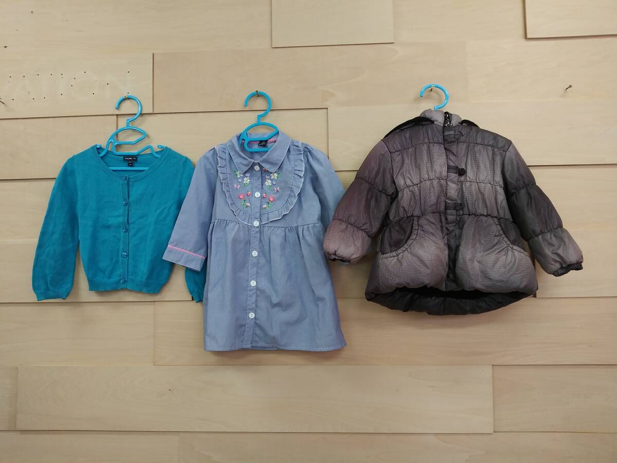 【佐川発送】 メーカー複数 アパレル 子供服3点まとめ売り カーディガン シャツワンピース ジャケット 90cm 95cm 女の子用 01拍卖