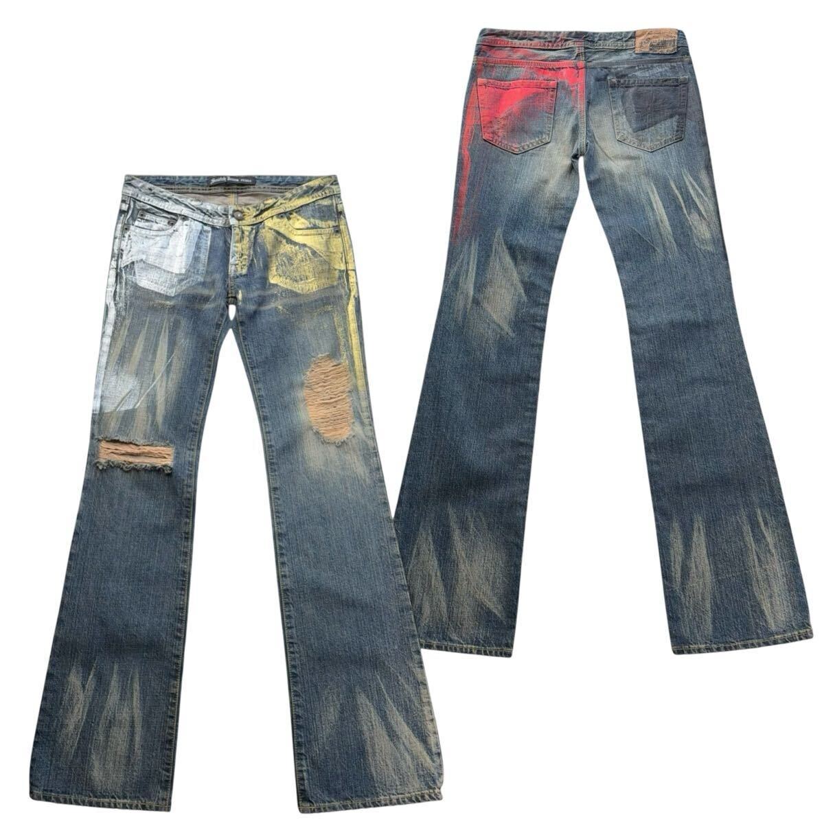 【dead stock】japanese label 00s archive flaredenim フレア デニム パンツ ifsixwasnine lgb civarize goa 14th kmrii roen拍卖