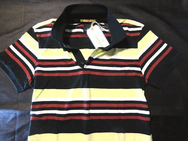 本物正規◆SCOTCH&SODA スコッチ&ソーダ◆ポロシャツ スラブ■S■紺/黄緑/赤■新品/149079拍卖
