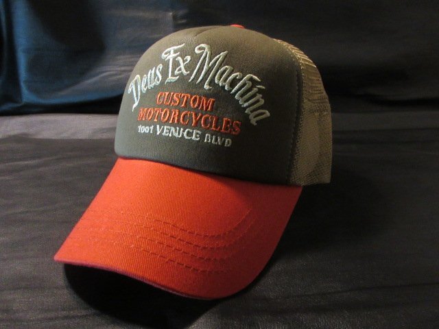 本物正規◆Deus ex Machina デウス◆帽子/メッシュ キャップ ENCOUNTERS■カーキグリーン/オレンジ/ダークベージュ■新品 アメリカ購入拍卖