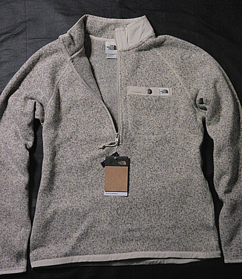 本物正規◆ノースフェイス◆厚手 ニット ハーフジップ フリース/GORDON LYONS■XXL■SANDSTONE/杢 ライトベージュ■新品ア/メリカ限定■7B8拍卖