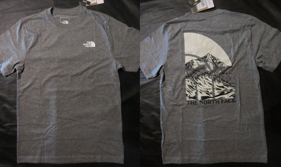 本物正規◆ノースフェイス◆Tシャツ グレー■XL■NOVELTY 新品■アメリカ限定/CQI The North Face メンズ 半袖 NVLTY拍卖