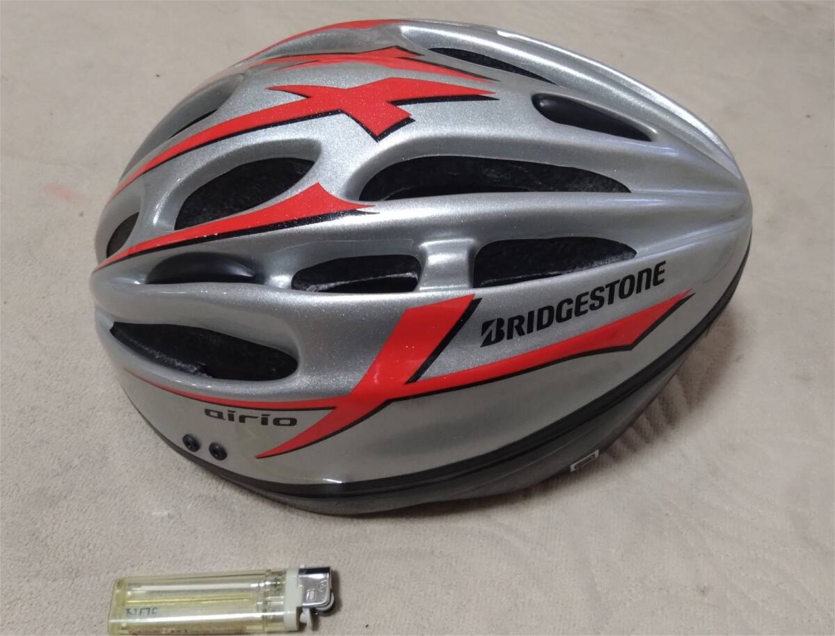 ▼自転車用 ヘルメット BRIDGESTONE airio ブリジストン 6歳以上 50~60cm L 通学 通勤 保護 安全対策 事故防止拍卖