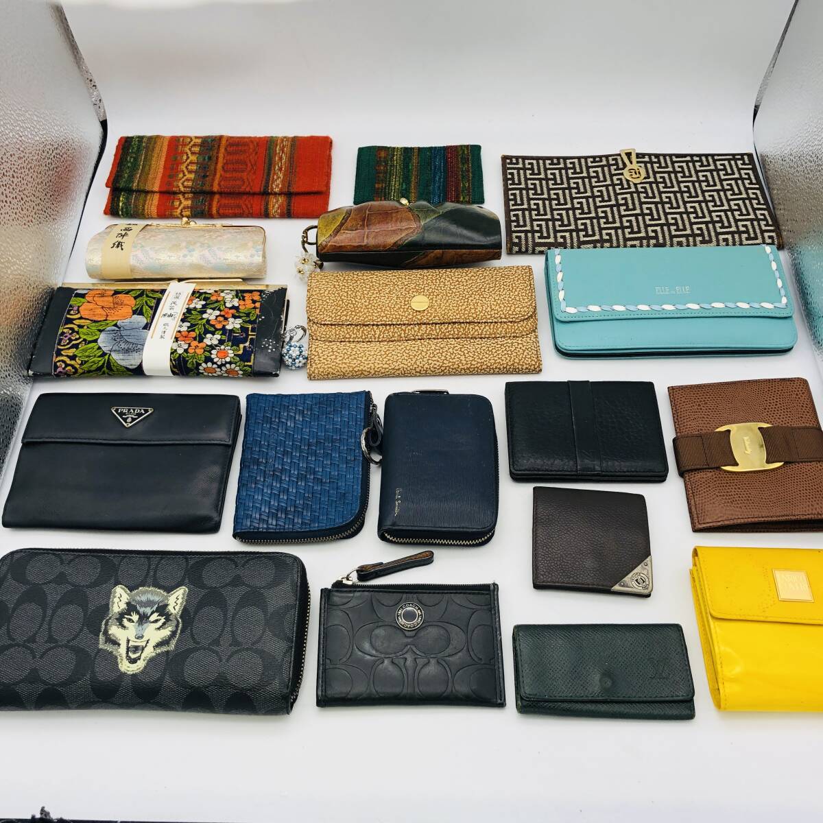 【JL-18】財布 まとめ 18個 がま口 長財布 二つ折り 小銭入れ コインケース キーケース COACH Louis Vuitton PRADA レディース メンズ 中古拍卖