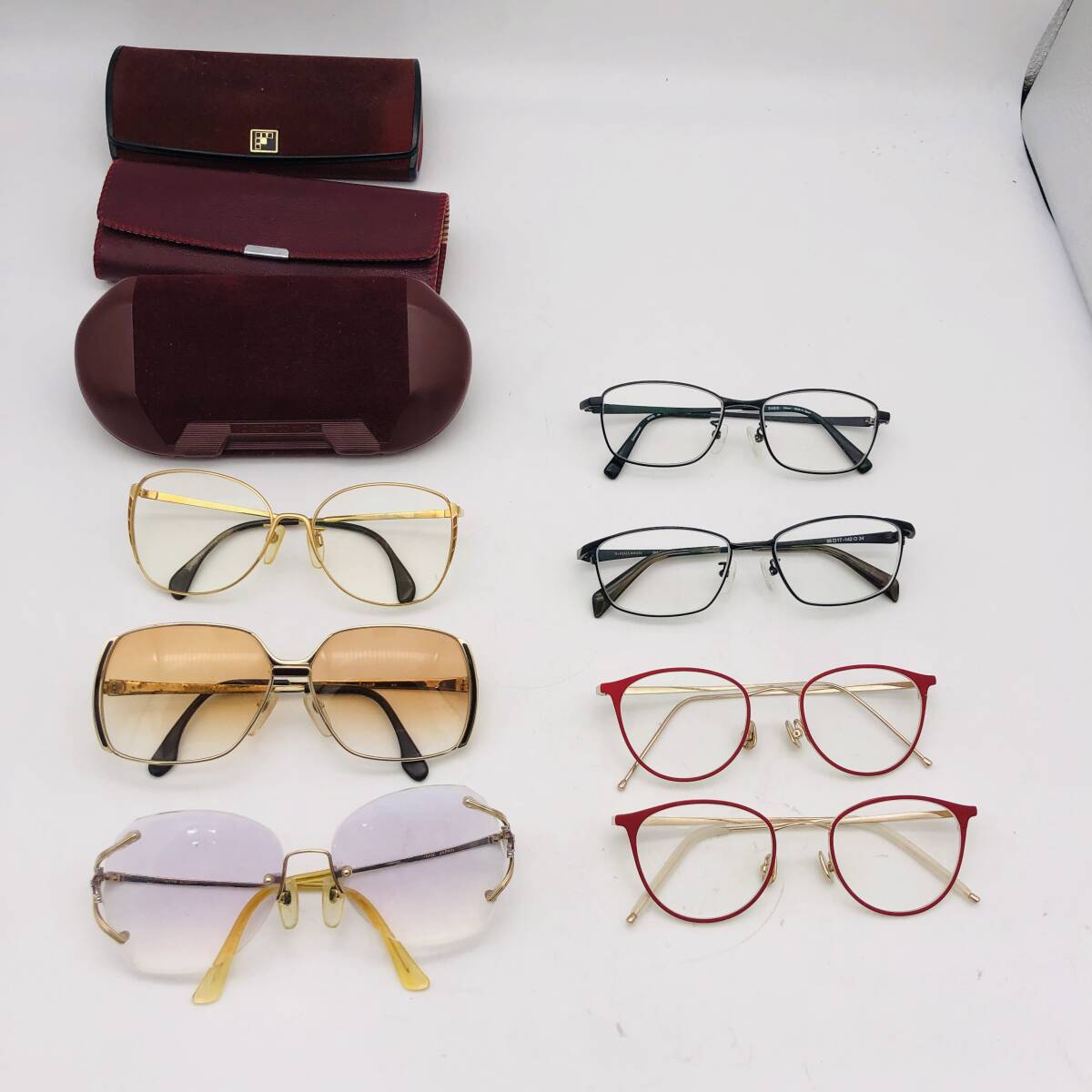 【JL-32】メガネ まとめ Mr.Gentleman GLASSES HOUSE HOYA CHARMANT 度入り 眼鏡フレーム アンティーク レディース メンズ 中古拍卖