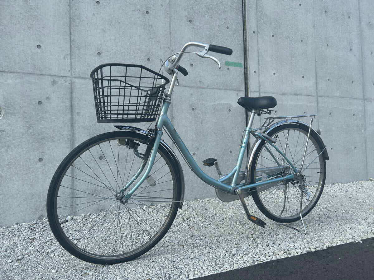 【R7号】愛知県 (運送手配有料) ブリヂストン BU605 B5F エブリッジ 26インチ 自転車 水色 学生 ママチャリ 現状拍卖